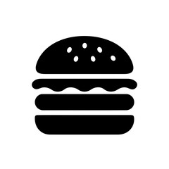 Burger Food Icon Style for Menus, Apps, and Logos