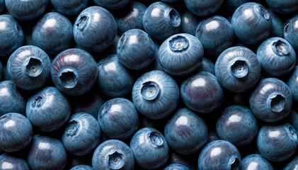 Plump and vibrant blueberries fill the display, freshly harvested and perfect for sales at the local market. These berries attract shoppers with their rich color and health benefits.