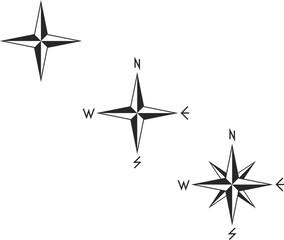 Compass icon isolated on background. Modern flat compass pictogram, business, marketing, internet concept. Trendy Simple vector symbol for web site design or button to mobile app. Logo illustration.