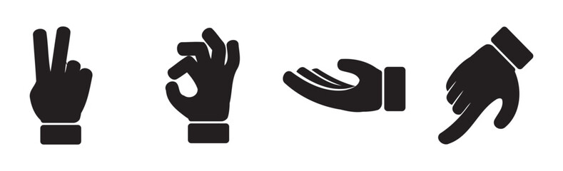 Gesture hand icon. Vector illustration eps 10