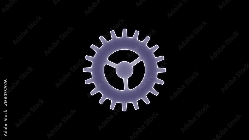 Aufkleber setting or metal gears and cogs on black background representing machinery and teamwork