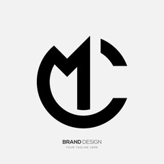 MC Monogram Letter Mark Logo Design