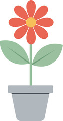 Simple Potted Flower Icon - Home & Garden Plant

