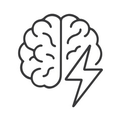 Human Brain Undergoing a Mental or Neurological Event Stroke Epilepsy or Other Condition with Electrical Discharge Concept Graphic Illustration