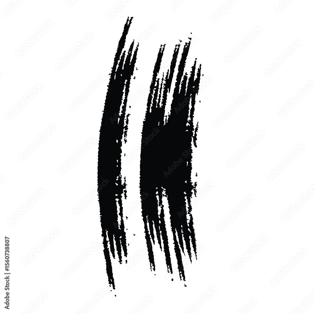 Poster abstract black brushstrokes design element with transparency for modern design projects