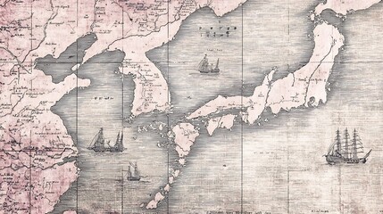 Antique map of East Asia