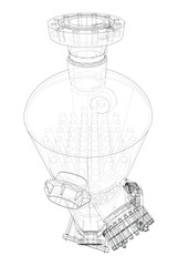 Industrial tank. Vector rendering of 3d