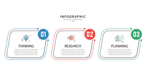 Business infographic template. 3 Step timeline journey. Process diagram, 3 options on white background, Infograph elements vector illustration.
