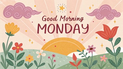 Good Morning Monday Inspirational Daily Greeting Card 