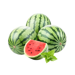 watermelon isolated on transparent png
