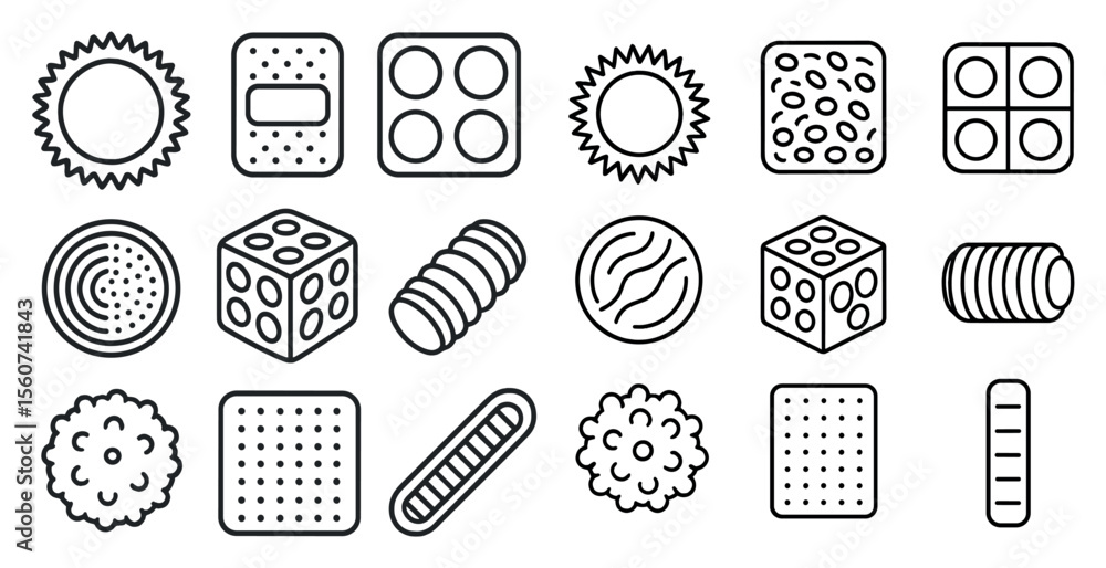Poster collection of various shapes and sizes, including squares, circles, and triangles. the shapes are al