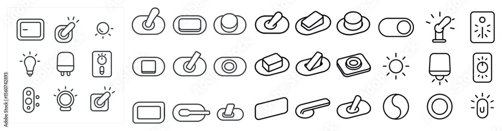 Aufkleber collection of icons for various devices and appliances. the icons are all in black and white and are