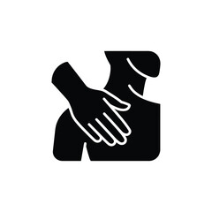 Obraz premium Massage therapy symbol silhouette health wellness icon