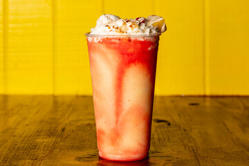 Mango and strawberry smoothie