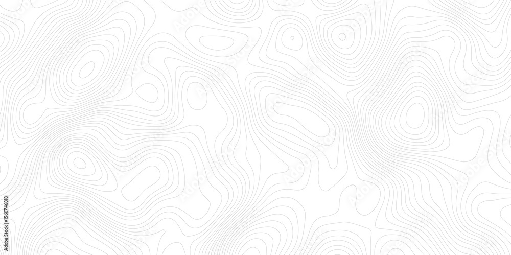 Poster white background with abstract topographic grey contour lines creating a seamless pattern design a p