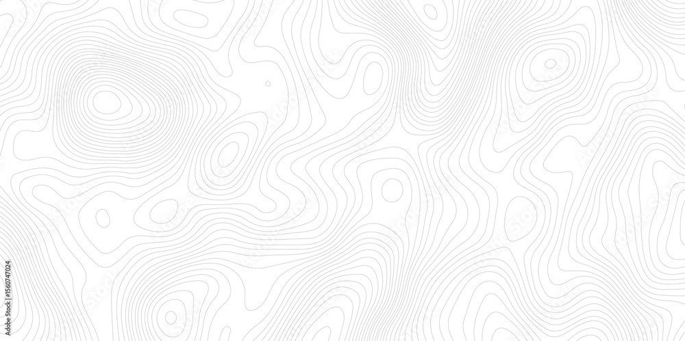 Poster white background with abstract topographic grey contour lines creating a seamless pattern design a p