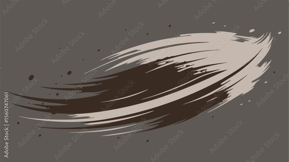 Aufkleber abstract brushstroke design with transparent background ready for creative design applications