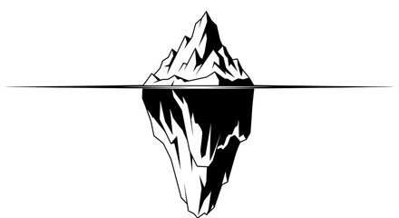 Melting Iceberg – Surreal Black and White Climate Art
