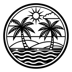 Obraz premium palm tree silhouette