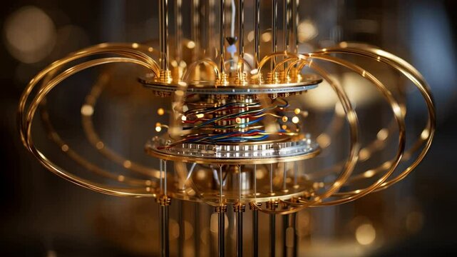 Hybrid Quantum System Core Levitating in Magnetic Chamber with Golden Wiring