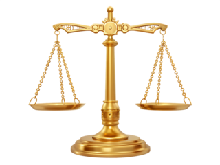 scales of  justice isolated on white background PNG, ai generated