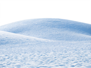 Snowy hills landscape isolated on a transparent background.PNG