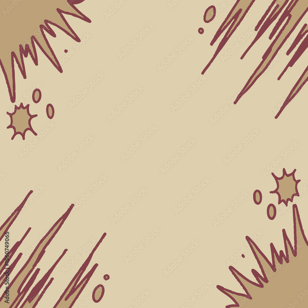 Poster abstract cartoon background featuring diagonal lines and starburst elements