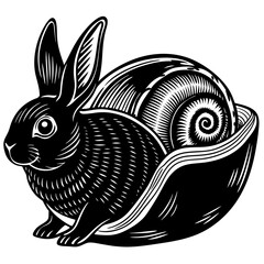 vector illustration of a cartoon rabbit