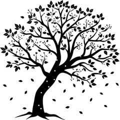 vector tree silhouette