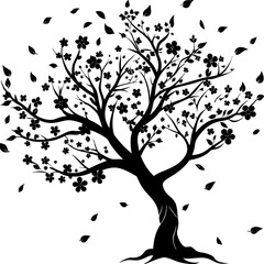 vector tree silhouette