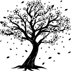 vector tree silhouette