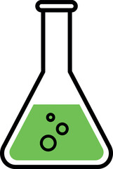 Conical Flask Green Liquid - Science, Chemistry & Research