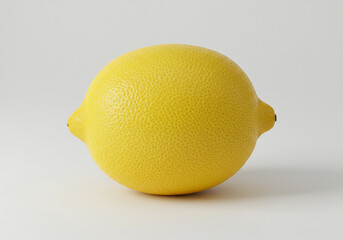 Fresh Whole Lemon with Zesty Yellow Peel - High-Quality Studio Shot