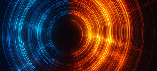 Abstract concentric circles design