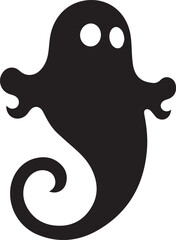 halloween scary monster silhouette vector
