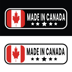 made in Canada stamp, Canada product label, made in Canada badge, Canadian origin stamp, made in Canada emblem, Canada quality label