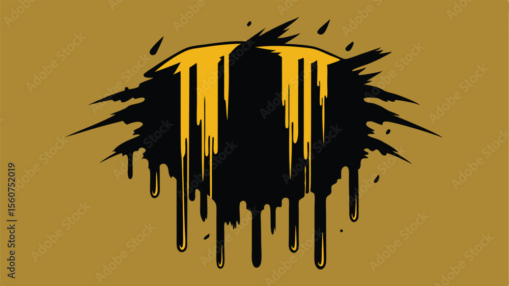 Poster abstract drip design with transparency ideal for various creative design projects