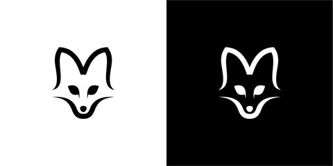 Abstract luxury wolf head logo vector icon	
