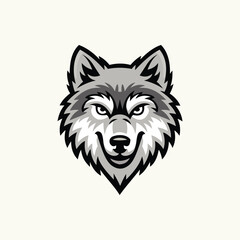 The combination of gray and black tones highlights the wolf's majestic features, making it ideal for wildlife enthusiasts and outdoor brands.