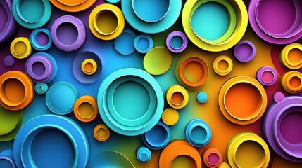 Colorful circle design background