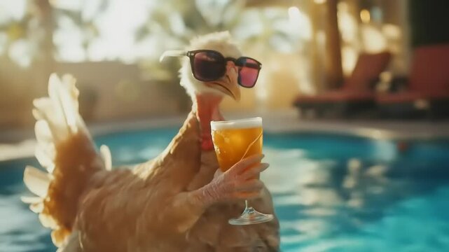 Cool Chicken Poolside Beer.