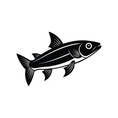 Mullet fish silhouette vector illustration