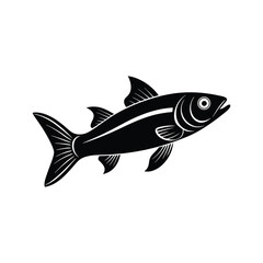 Mullet fish silhouette vector illustration