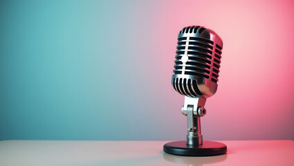 Classic Vintage Style Retro Microphone for Professional Music, Podcasting, and Broadcasting