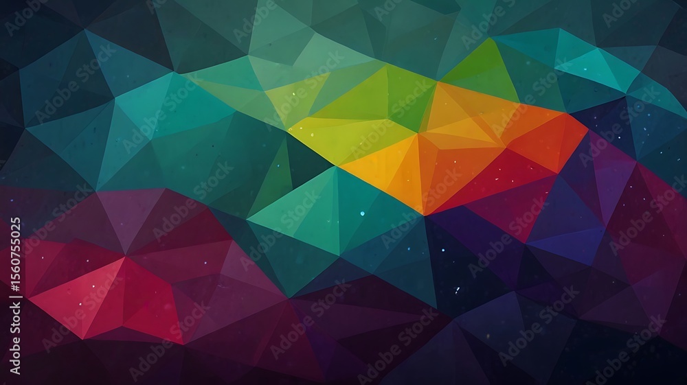 Poster abstract colorful polygon geometric background. generative ai.