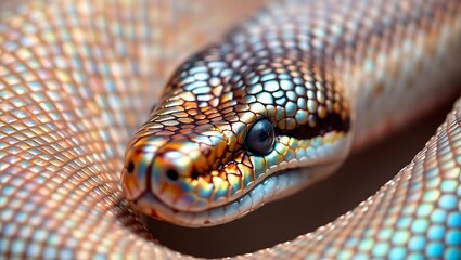Fototapeta premium close up of a python