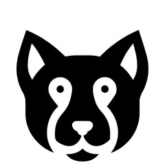 vector image of a dog
Black Cat Face Icon - Simple Vector Illustration
