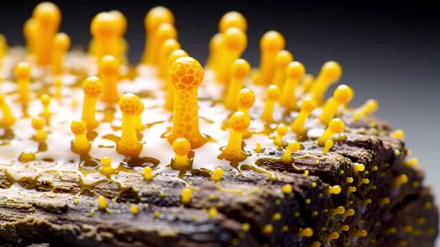 Macro Time-Lapse of Slime Mold Network Growth


