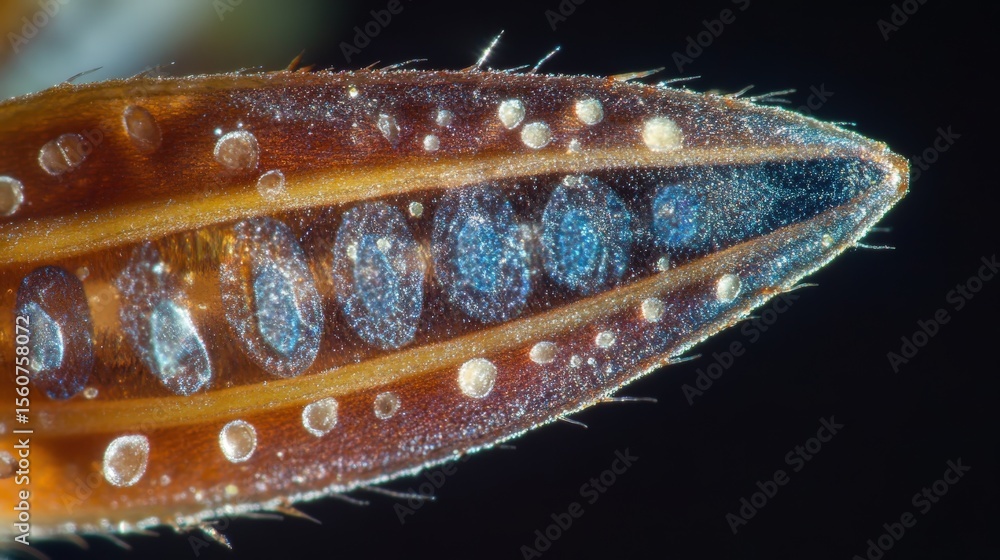 Poster close up view of a leaf showing internal structure