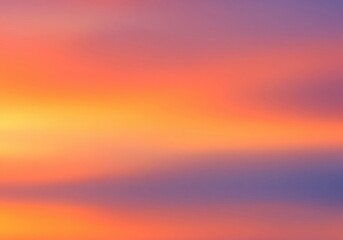 Obraz premium Colorful Sunset Gradient Blur. Smooth color transitions featuring golden, peach, and violet tones. This soft blur embodies natural beauty, peace, and the soothing tranquility of a colorful sky.